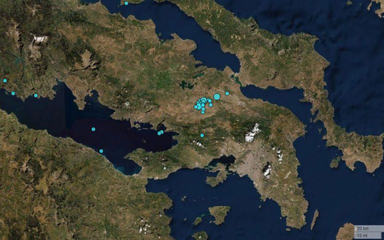 Σεισμική δόνηση 3,8 βαθμών της κλίμακας Ρίχτερ σημειώθηκε χθες στη Θήβα