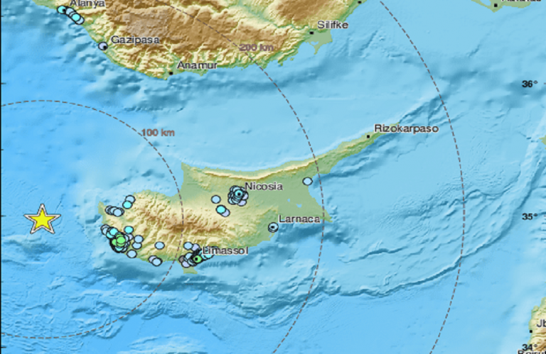 Νέα σεισμική δόνηση ταρακούνησε την Κύπρο
